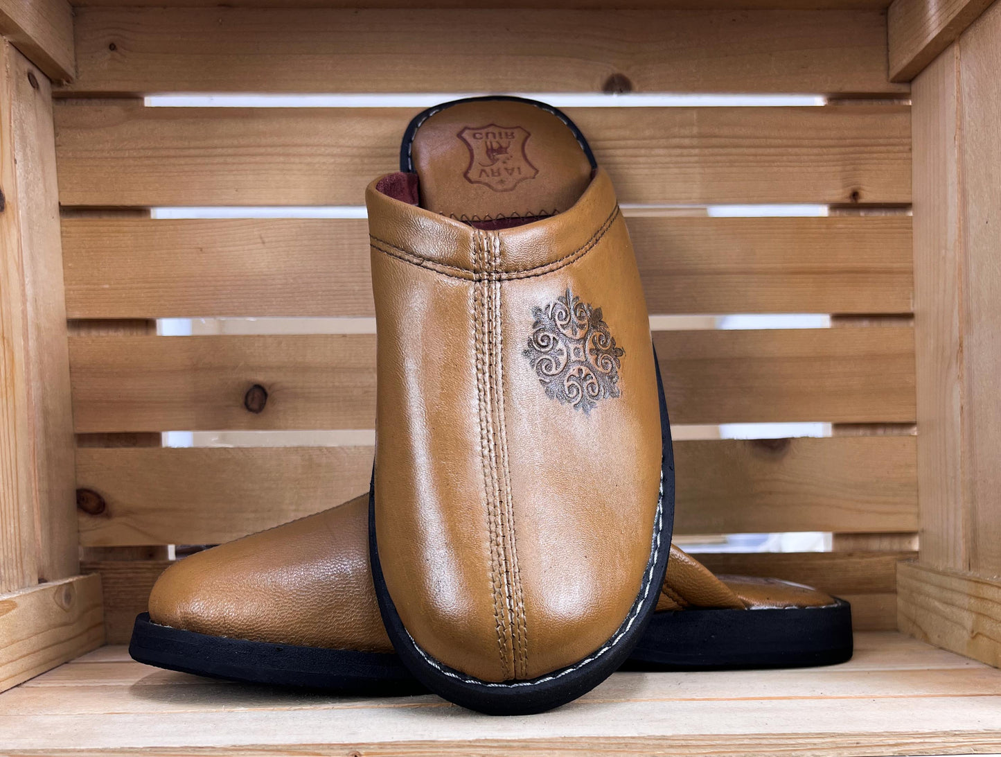 Babouches Fes 100% cuir بلغة جلد فاس