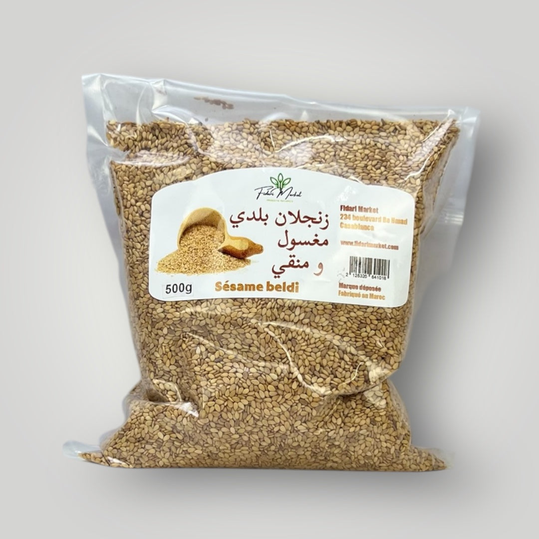 Sésame beldi 500g زنجلان بلدي مغسول و منقي