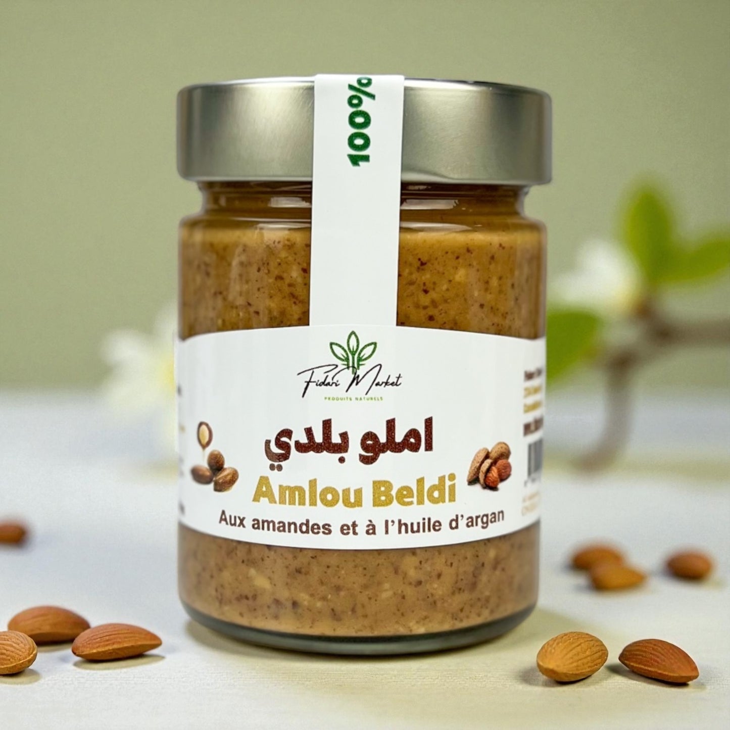 Amlou Beldi Traditionnel – Aux Amandes, à l’Huile d’Argan & au Miel Pur 314g أملو بلدي باللوز و زيت أركان و العسل الحر