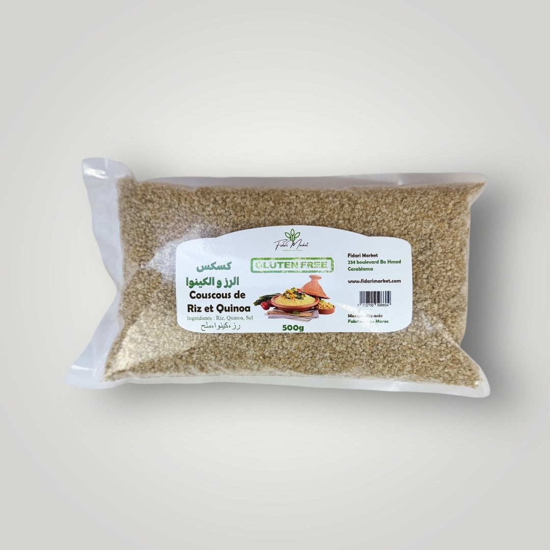 Couscous de Riz et Quinoa sans gluten 500g – artisanal sans conservateurs – Fidari Market Casablanca