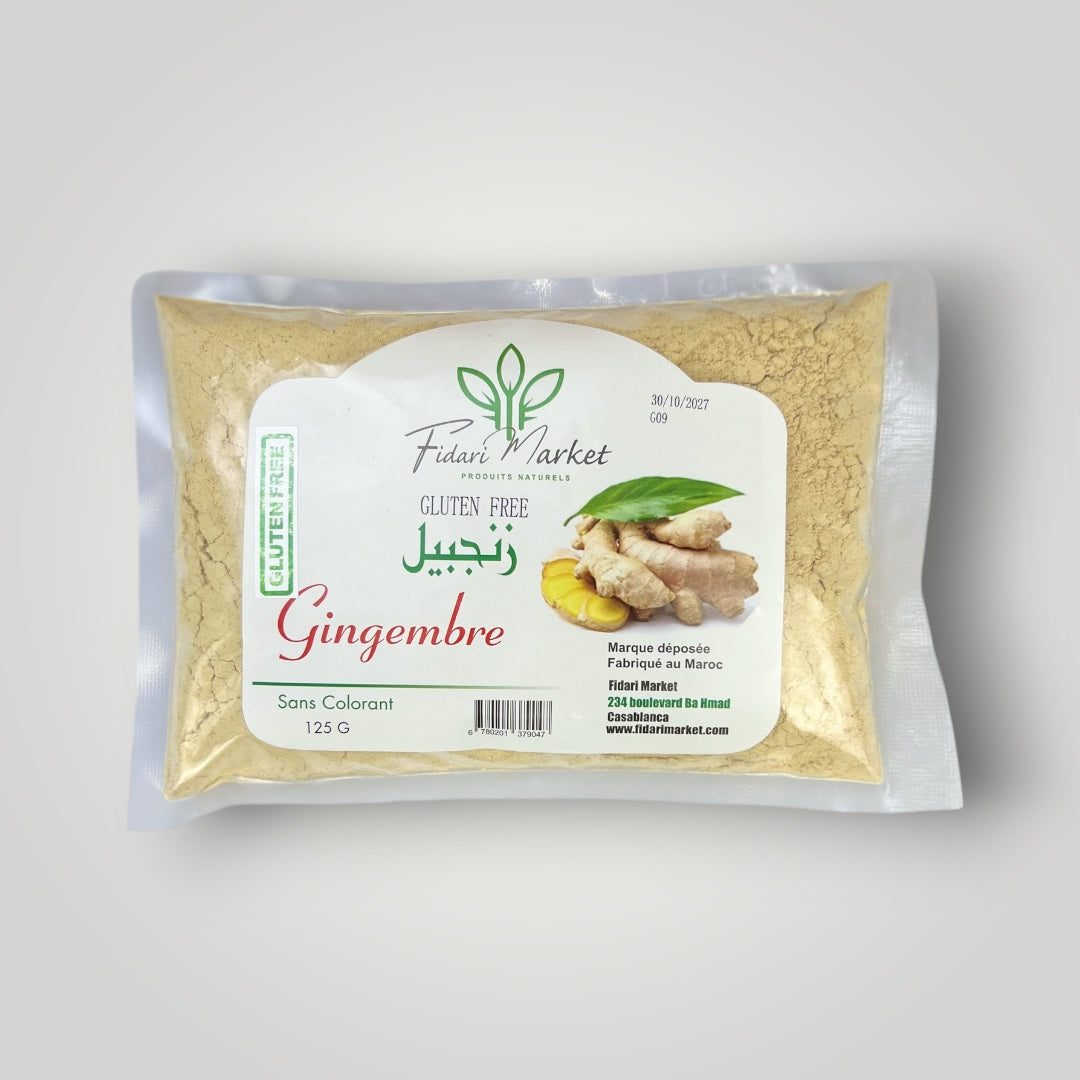 Gingembre sans gluten – 100% naturel marocain – Fidari Market Casablanca