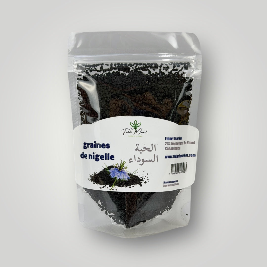 Graines de nigelle 100g – 100% naturel sans additifs chimiques – Fidari Market Casablanca