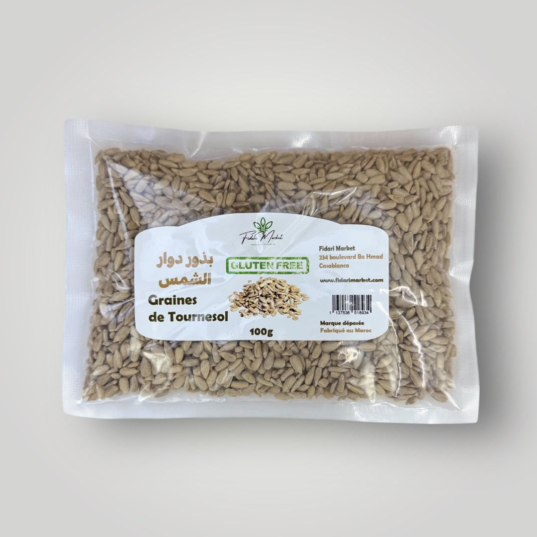 Graines de tournesol sans gluten 100g – 100% naturel superfood – Fidari Market Casablanca