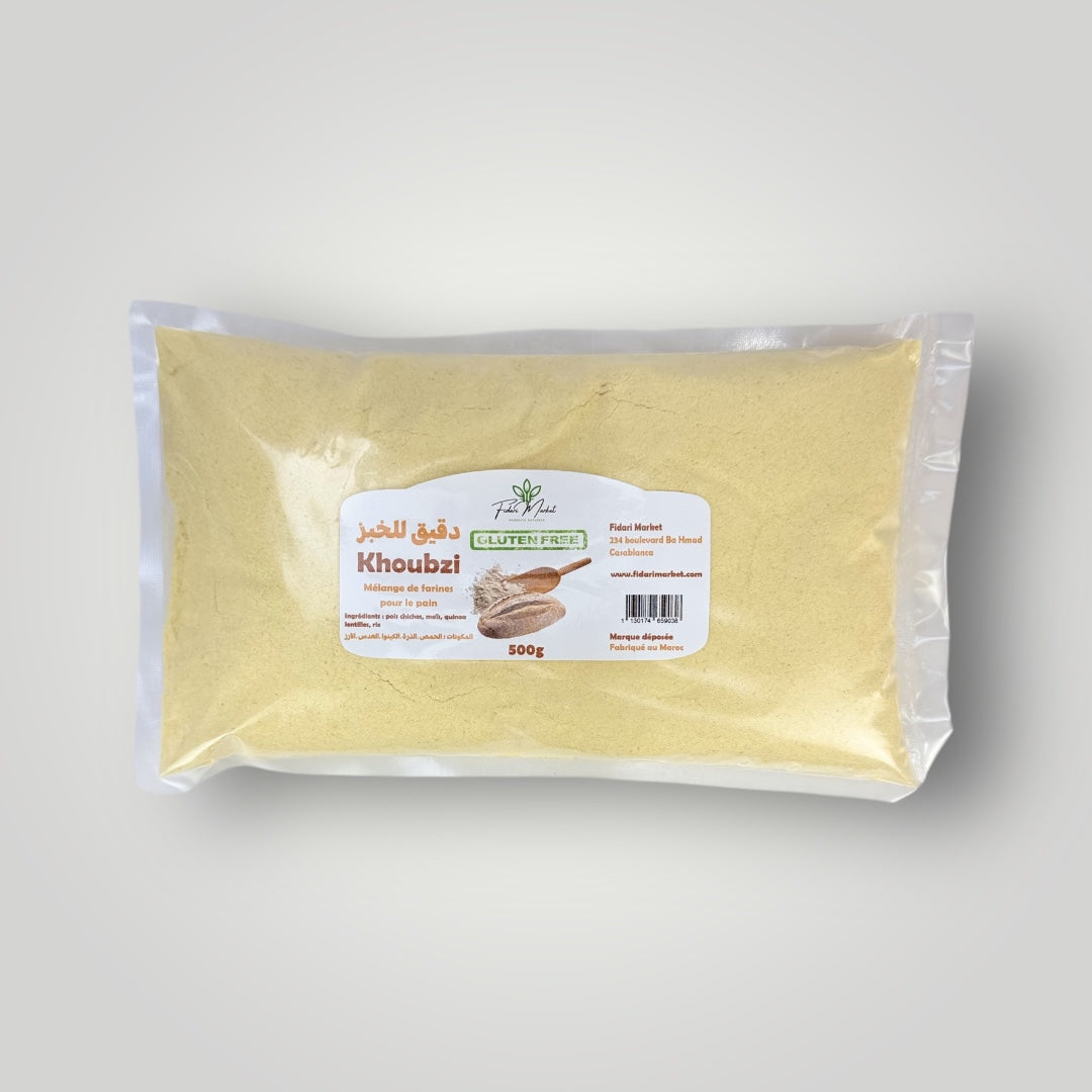 Khoubzi - Mélange de Farines Sans Gluten pour le pain 500g – artisanal sans conservateurs – Fidari Market Casablanca