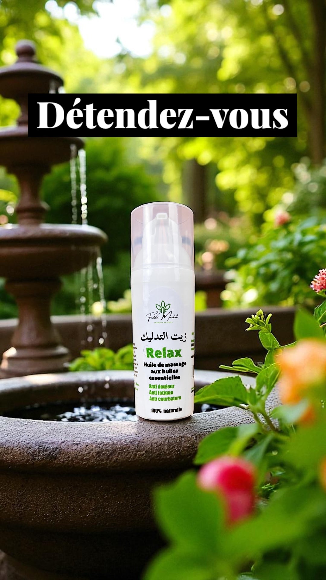 Relax huile de massage – 100% naturel marocain – Fidari Market Casablanca