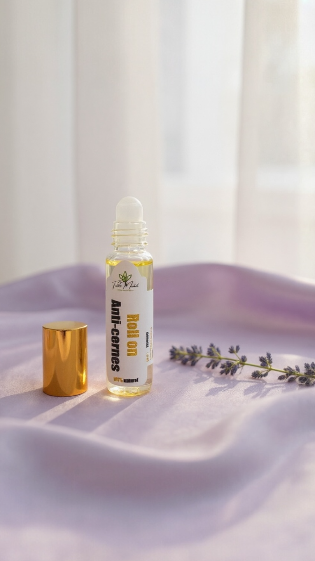 Texture et consistance – Roll On anti-cernes – 100% naturel sans chimie Maroc – Fidari Market Casablanca