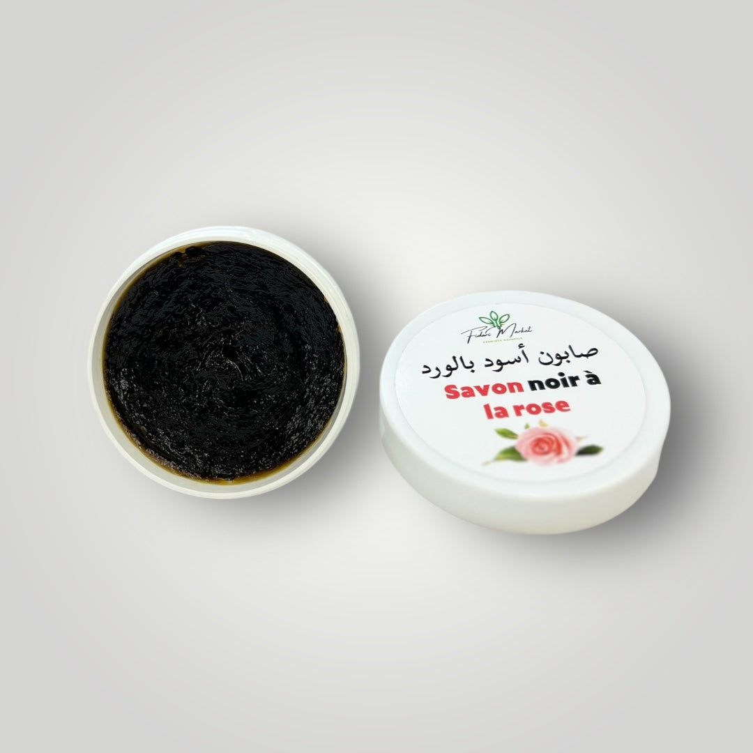 Savon noir a la rose – 100% naturel sans chimie Maroc – Fidari Market Maroc