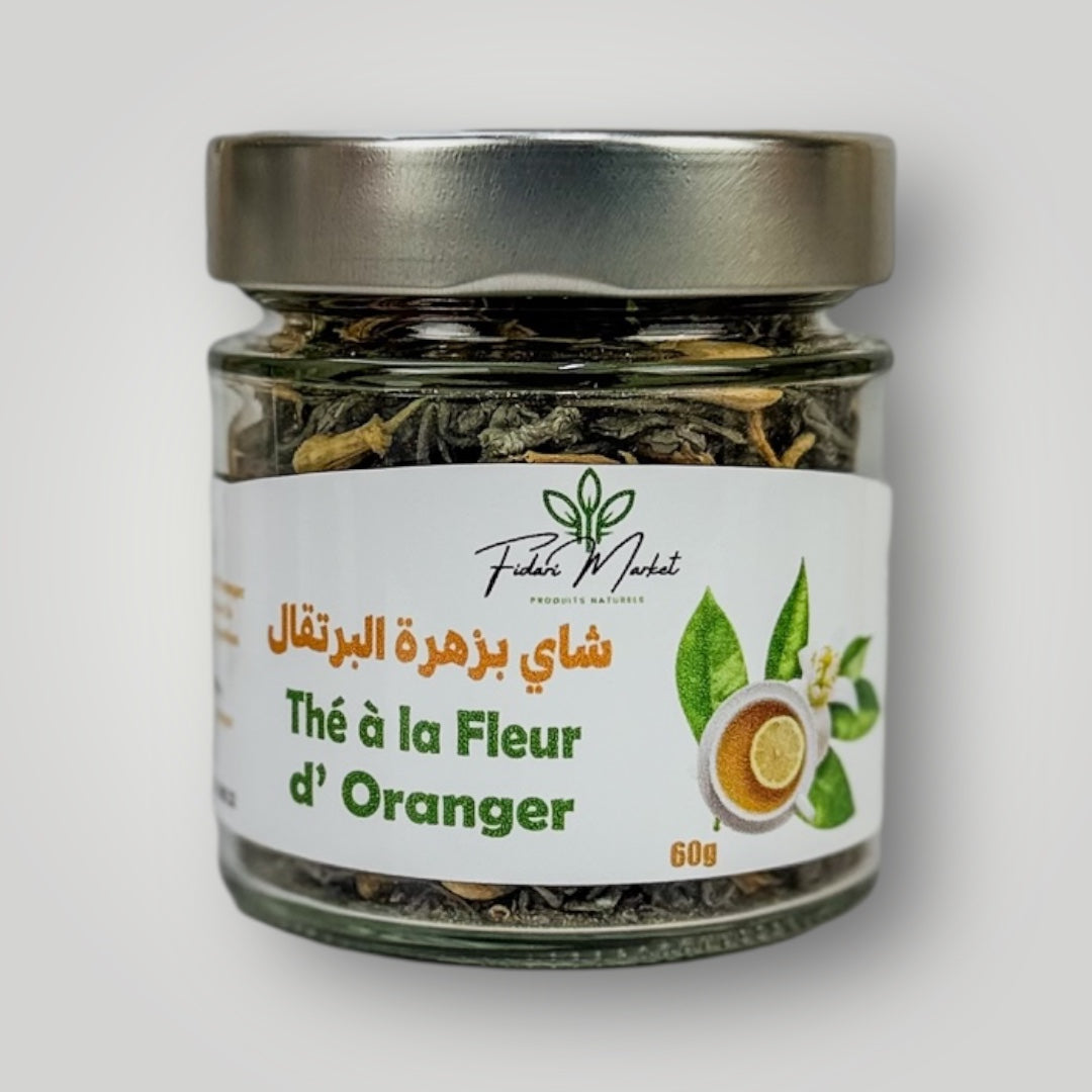 Thé à la Fleur d’oranger 60g – naturel infusion marocaine artisanale – Fidari Market Casablanca