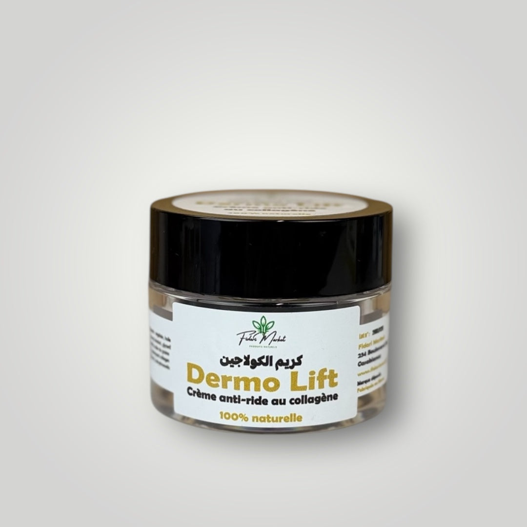 Dermo Lift Crème Antirides au Collagène – Fermeté & Jeunesse Naturelle كريم ضد التجاعيد بزيت الهندية