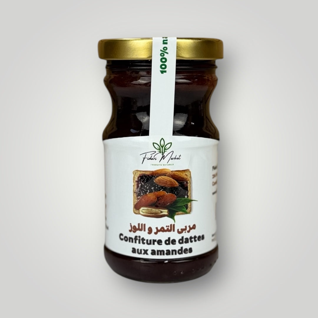 مربى التمر و اللوز بدون سكر Confiture de dattes aux amandes – Sans sucre ajouté  100% naturelle