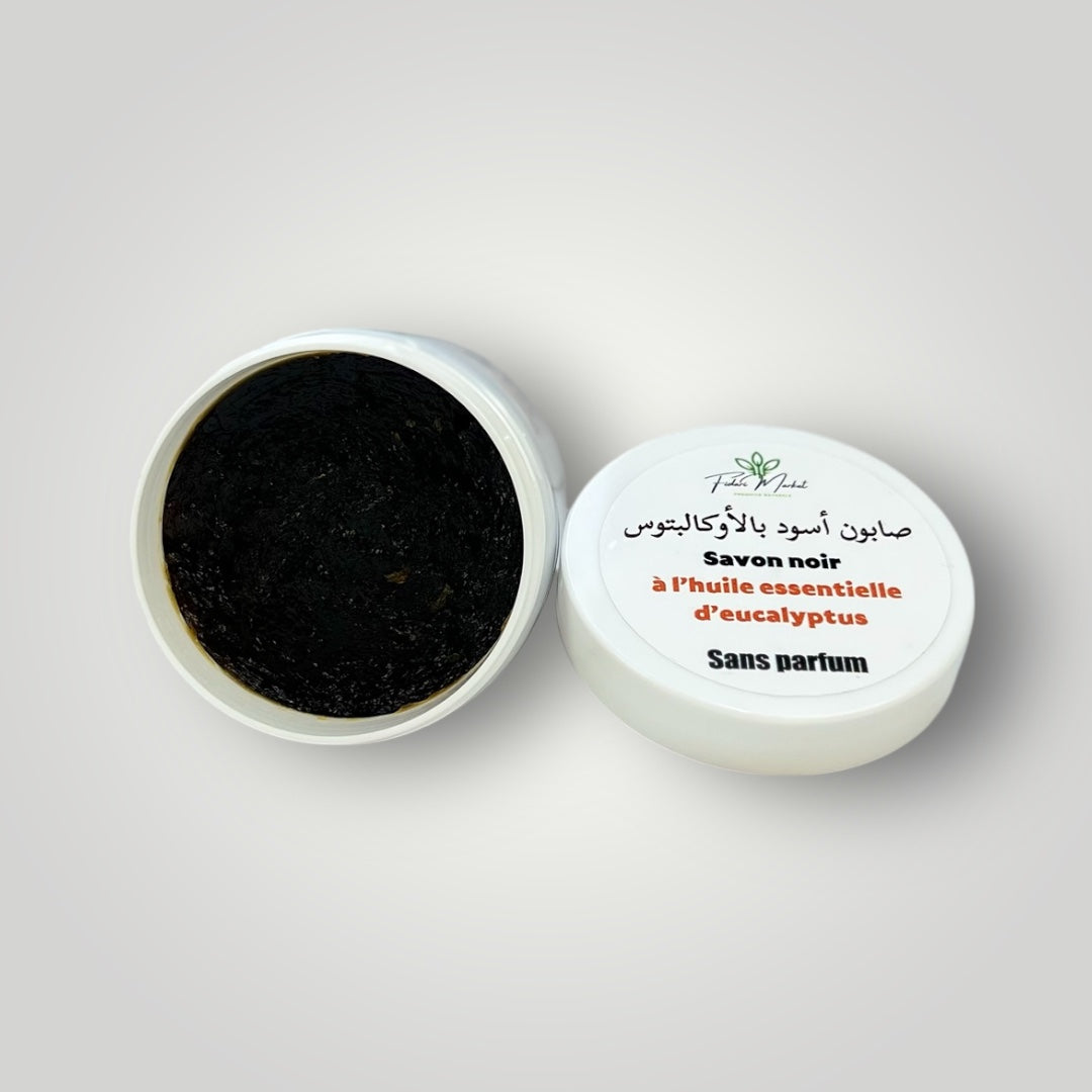 Savon noir à l'eucalyptus صابون بلدي بالزيت الأساسية للأوكالبتوس