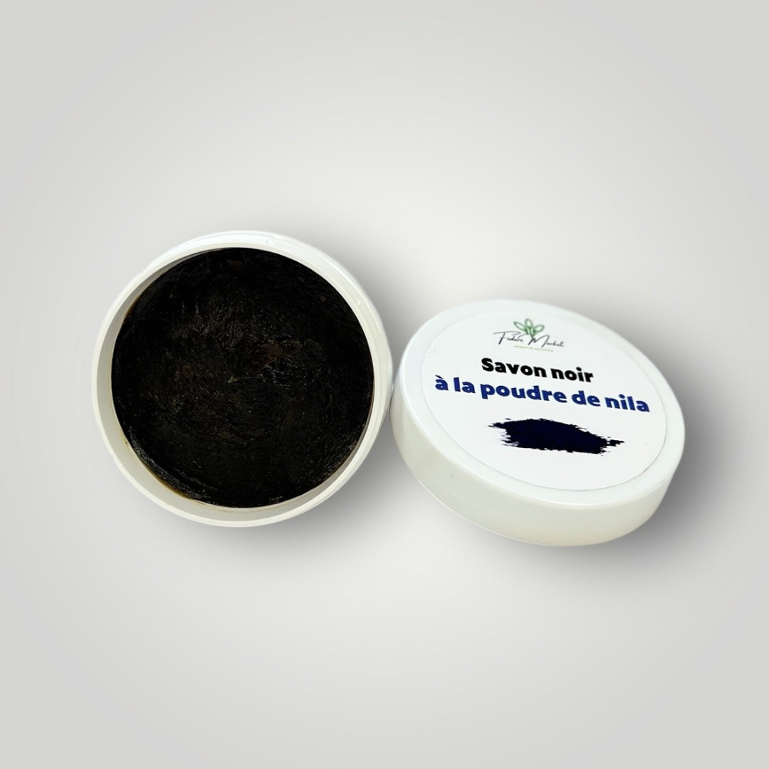 Savon noir à la poudre de nila  صابون بلدي بالنيلة