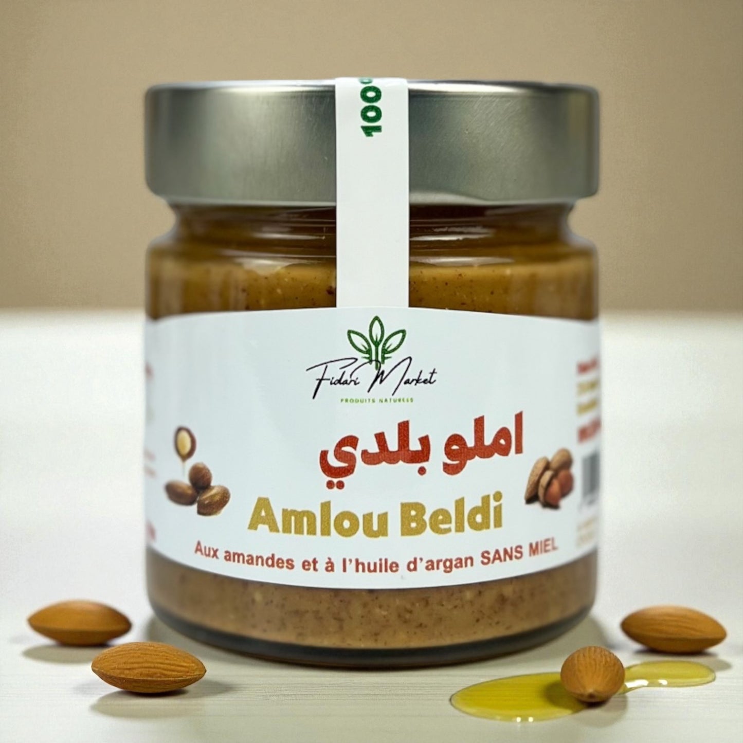 Amlou Beldi Sans Miel – Aux Amandes & à l’Huile d’Argan 100% Naturel 218g أملو بلدي باللوز و  زيت الأركان بدون سكر