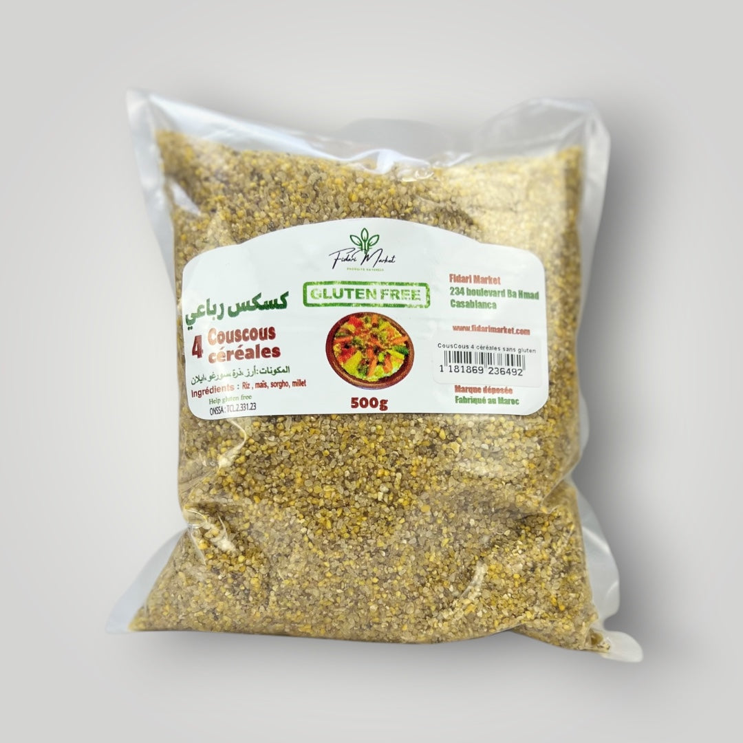 Couscous 4 céréales sans gluten 500g الكسكس الرباعي بدون غلوتين