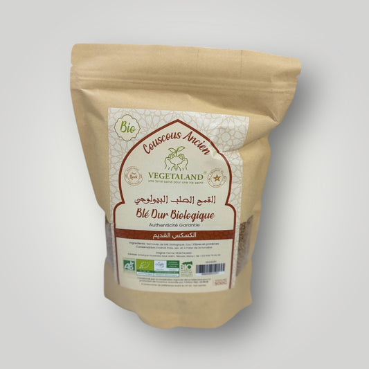 Couscous Ancien Blé Dur Bio 500g كسكس القمح الصلب