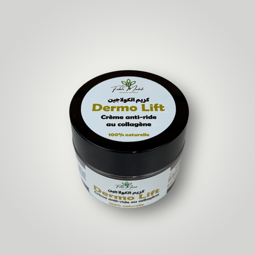 Dermo Lift Crème Antirides au Collagène – Fermeté & Jeunesse Naturelle كريم ضد التجاعيد بزيت الهندية