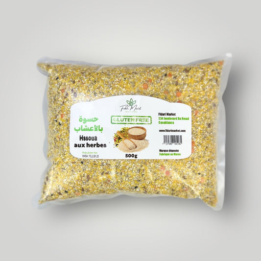 Hssoua aux Herbes Sans Gluten 500g حسوة بالأعشاب بدون غلوتين