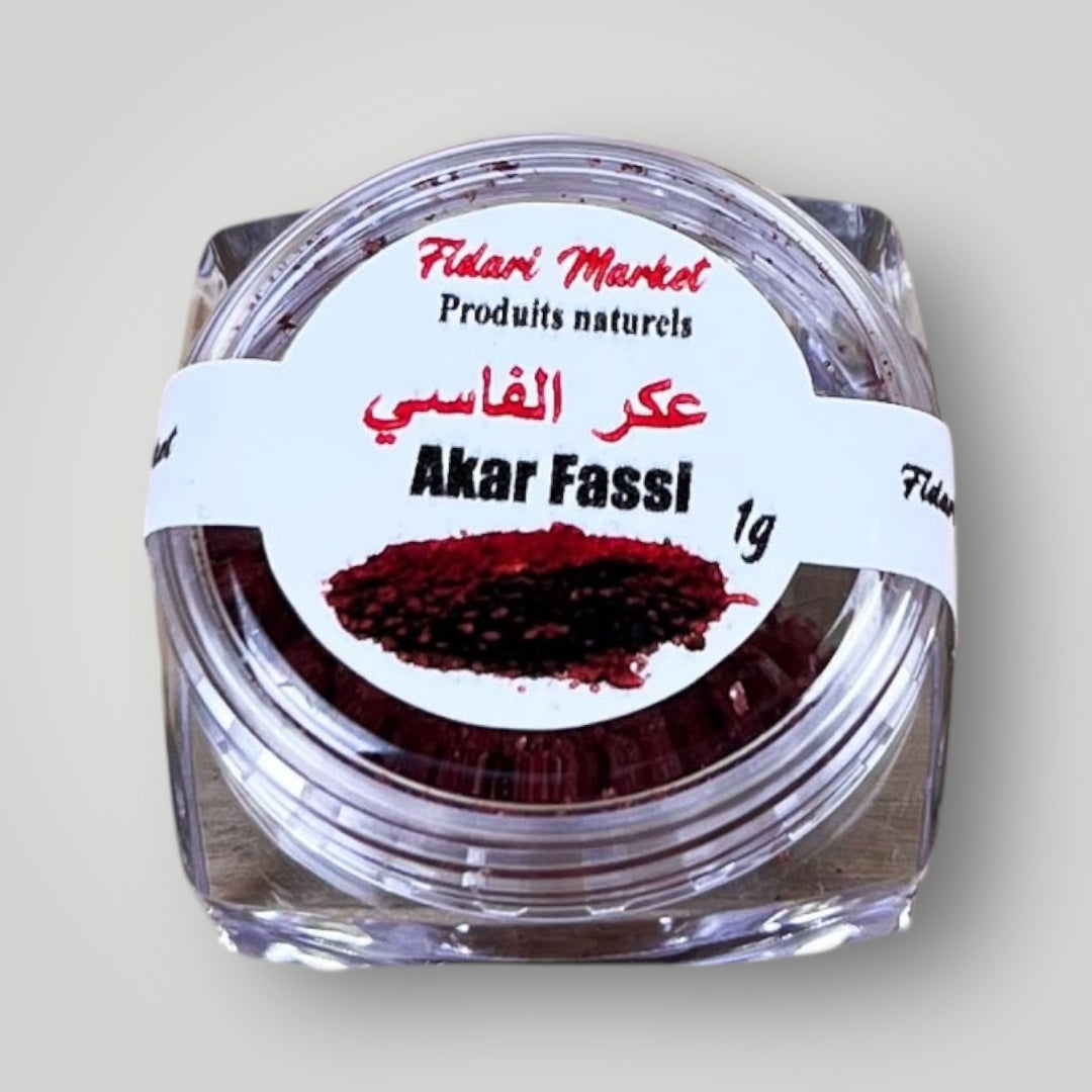 Akar fassi en poudre 1g – 100% naturel marocain – Fidari Market Casablanca