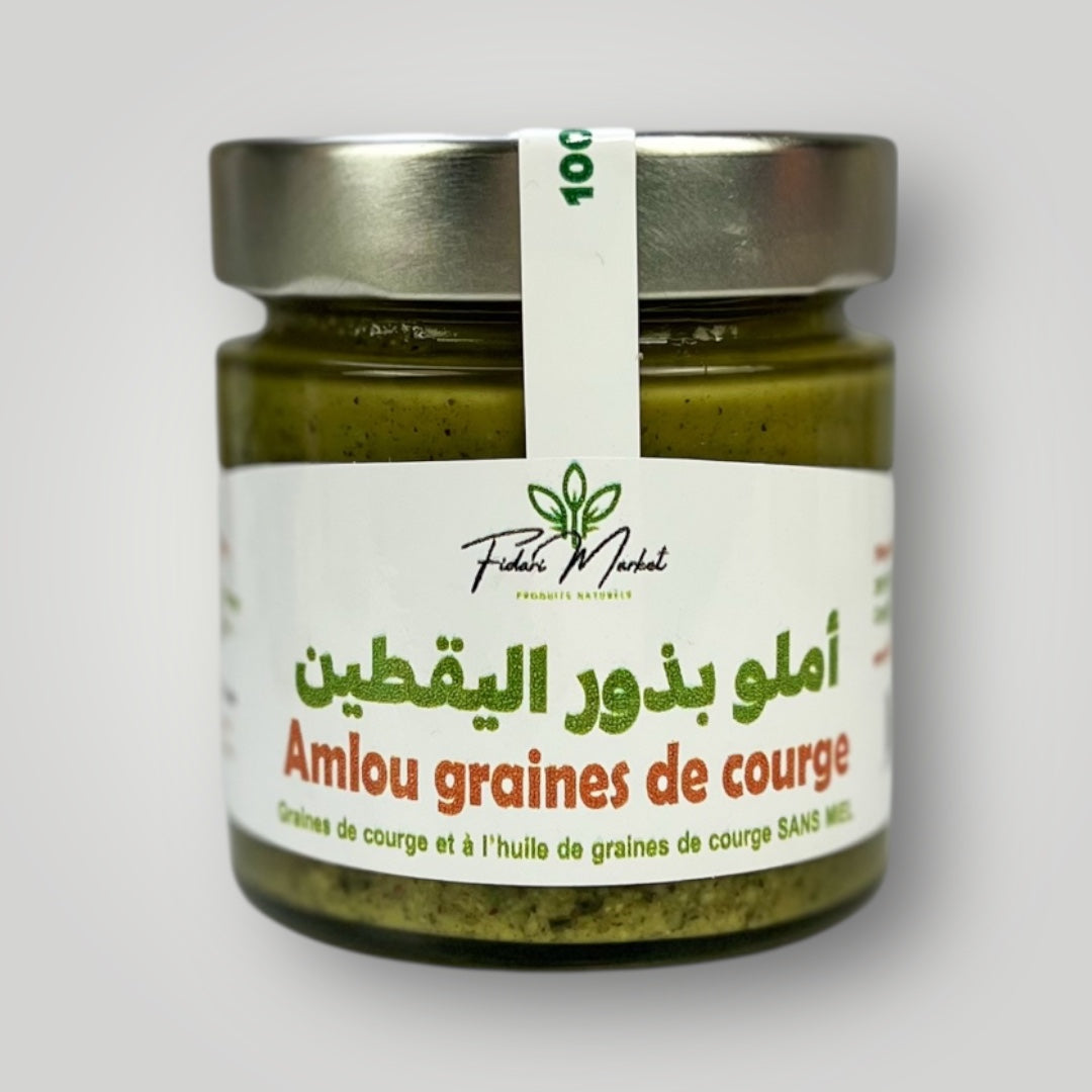 Amlou Graines de Courge sans miel 200g – pur naturel marocain sans additifs – Fidari Market Casablanca