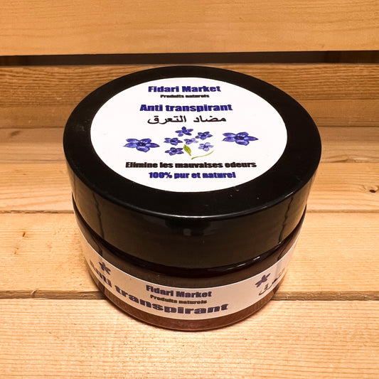 Anti transpirant – 100% naturel sans chimie Maroc – Fidari Market Casablanca