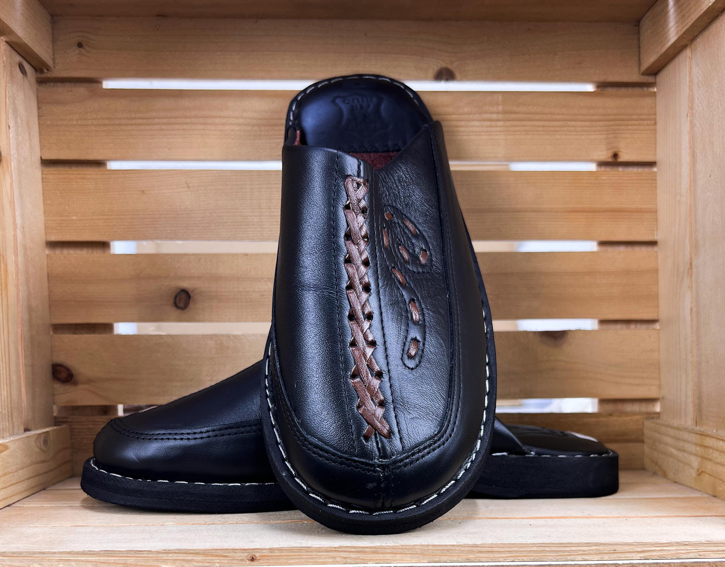 Babouches Fes 100% cuir – artisanal marocain – Fidari Market Casablanca