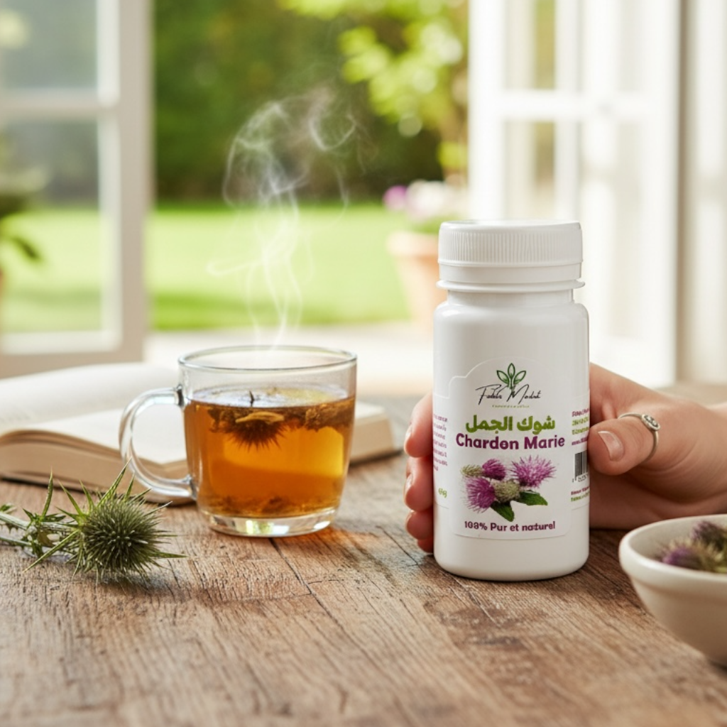 Chardon-Marie en Poudre 40g – 100% naturel superfood – Fidari Market Casablanca