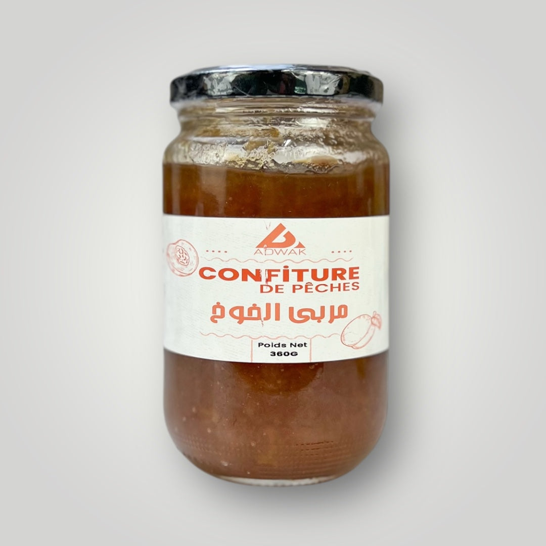 Confiture de Pêche 360g – artisanal marocain 100% naturel – Fidari Market Casablanca