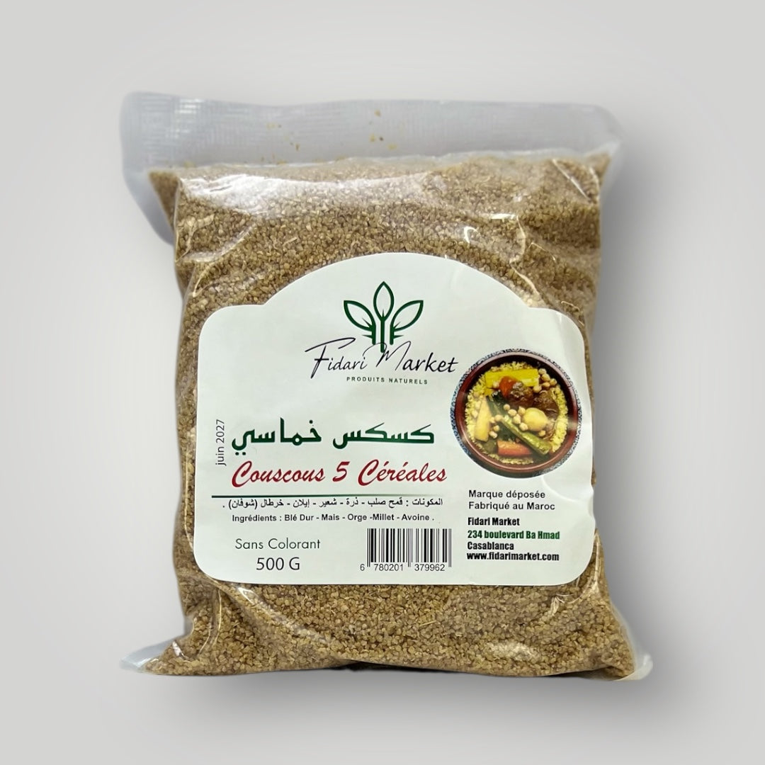 Couscous 5 cereales 500g – artisanal sans conservateurs – Fidari Market Casablanca