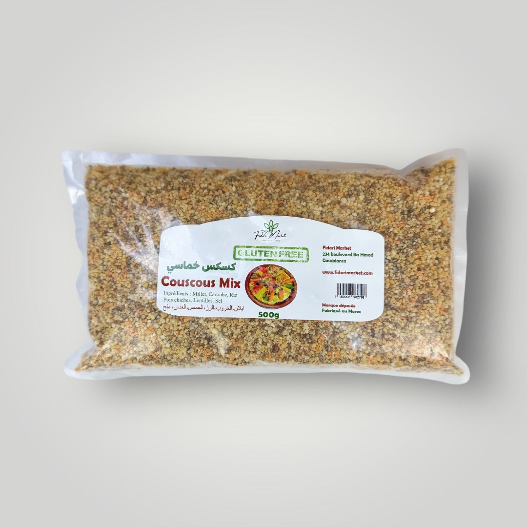 Couscous Mix sans gluten 500g – artisanal sans conservateurs – Fidari Market Casablanca