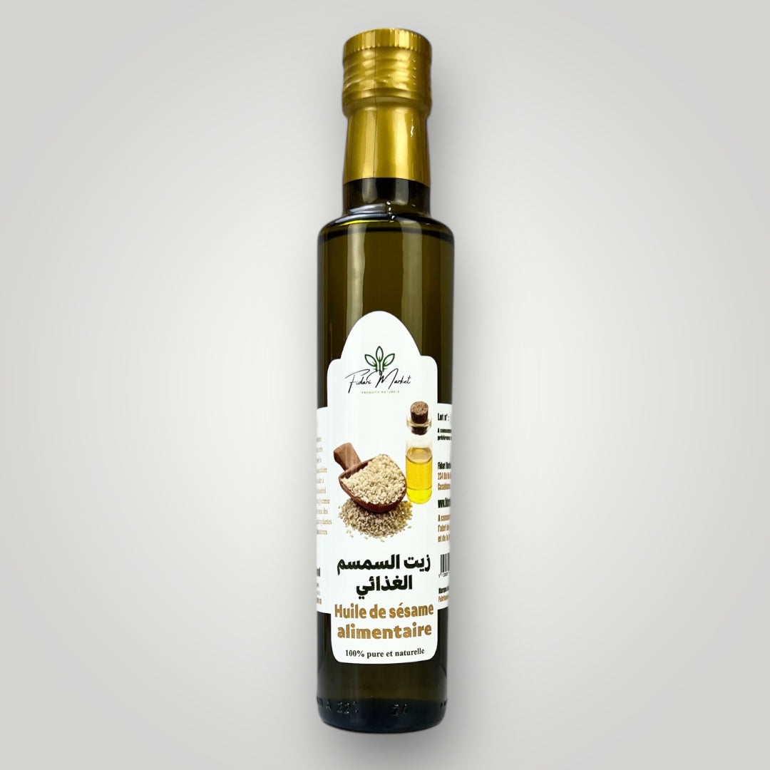 Huile de Graines de Sésame 100% Naturelle – Alimentaire et Pressée à Froid 250ml زيت الزنجلان الغذائي