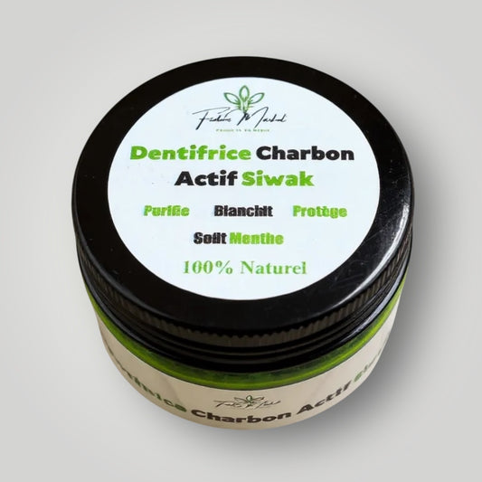 Dentifrice charbon actif siwak 40g – 100% naturel sans chimie Maroc – Fidari Market Casablanca