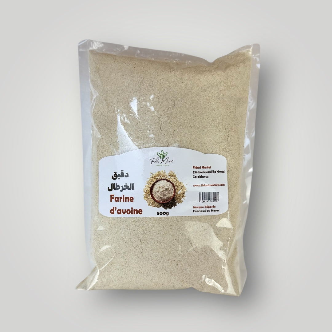 Farine d’avoine 500g – artisanal sans conservateurs – Fidari Market Casablanca
