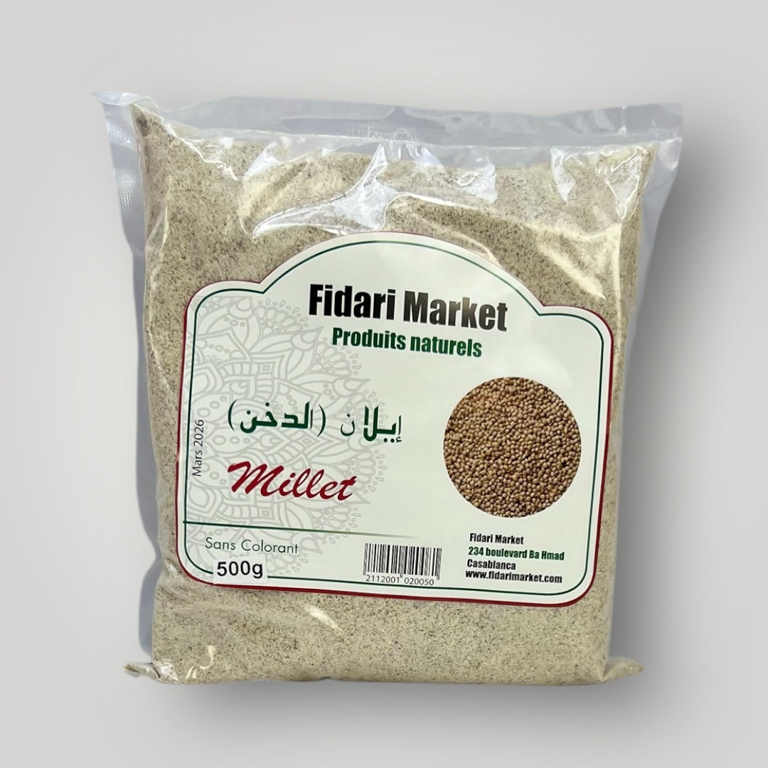 Farine de Millet 500g – artisanal sans conservateurs – Fidari Market Casablanca