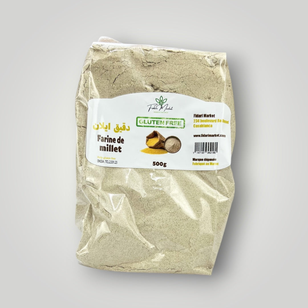 Farine de Millet sans gluten 500g – artisanal sans conservateurs – Fidari Market Casablanca