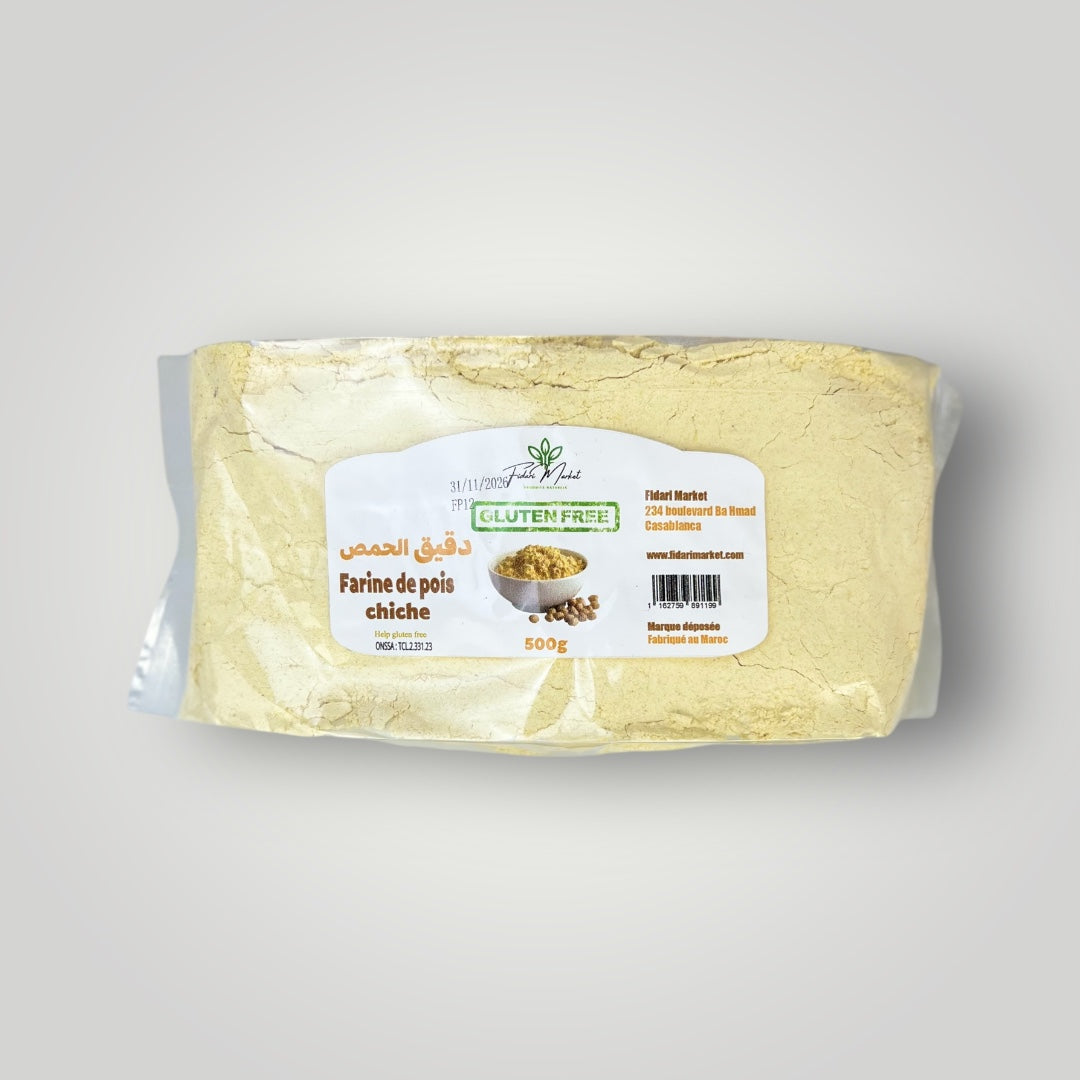 Farine de Pois Chiche Sans Gluten 500g – artisanal sans conservateurs – Fidari Market Casablanca