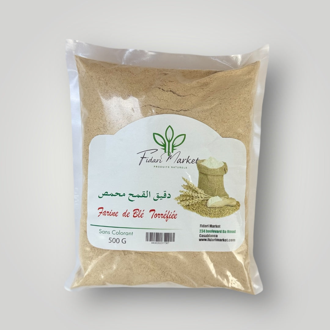 Farine de ble grillee 500g – artisanal sans conservateurs – Fidari Market Casablanca