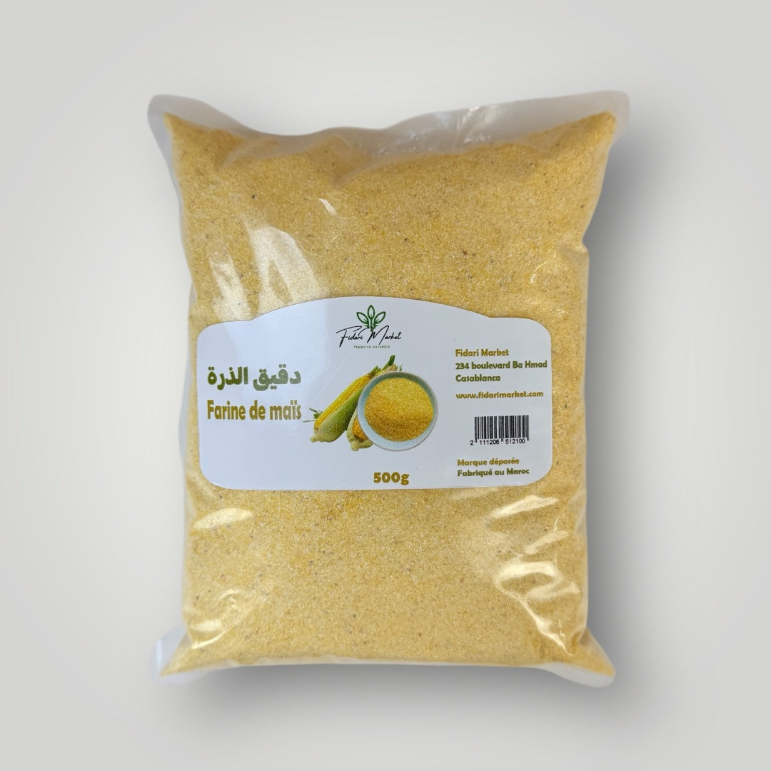 Farine de mais 500g – artisanal sans conservateurs – Fidari Market Casablanca