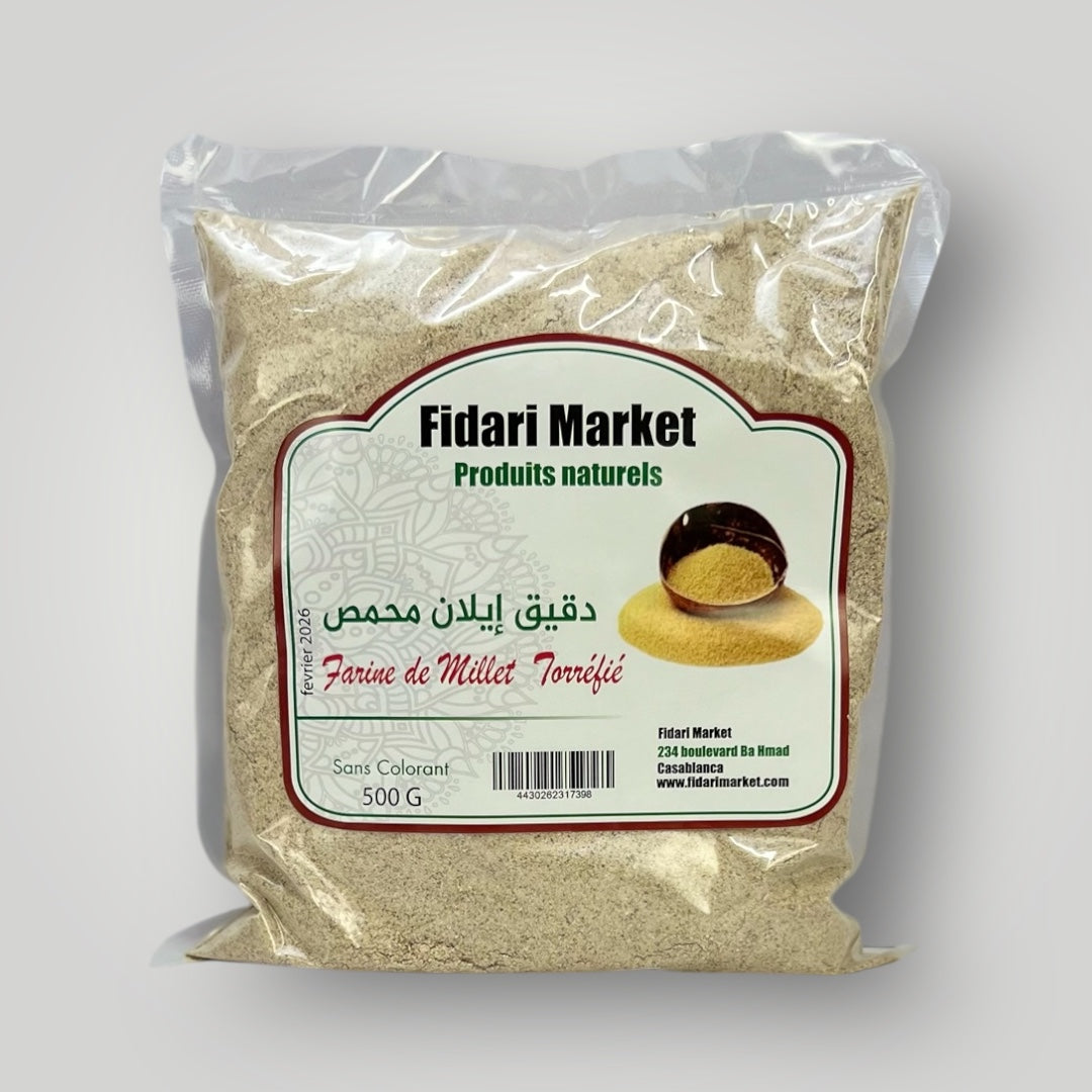 Farine de millet torrefiee 250g – artisanal sans conservateurs – Fidari Market Casablanca