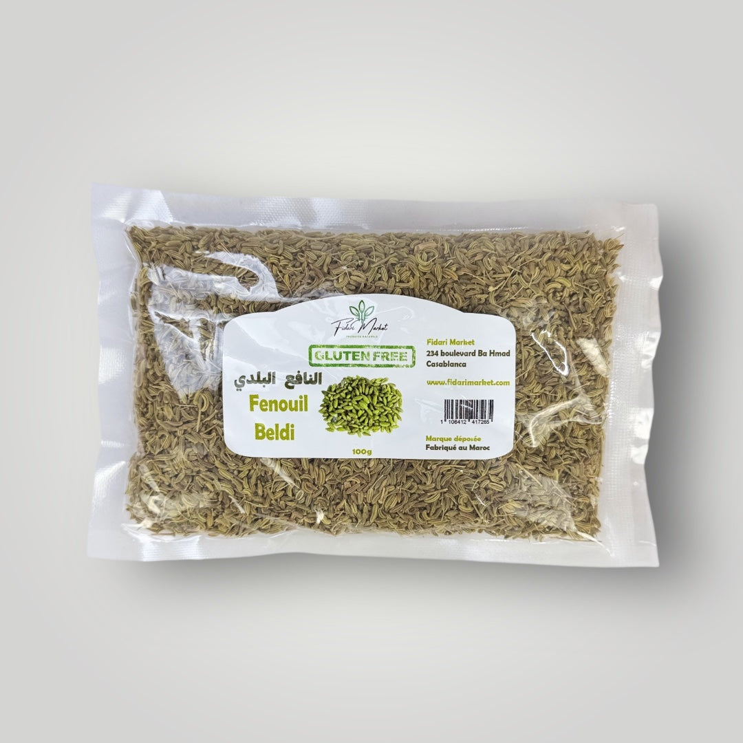 Fenouil Beldi Sans Gluten 100g – 100% naturel marocain – Fidari Market Casablanca