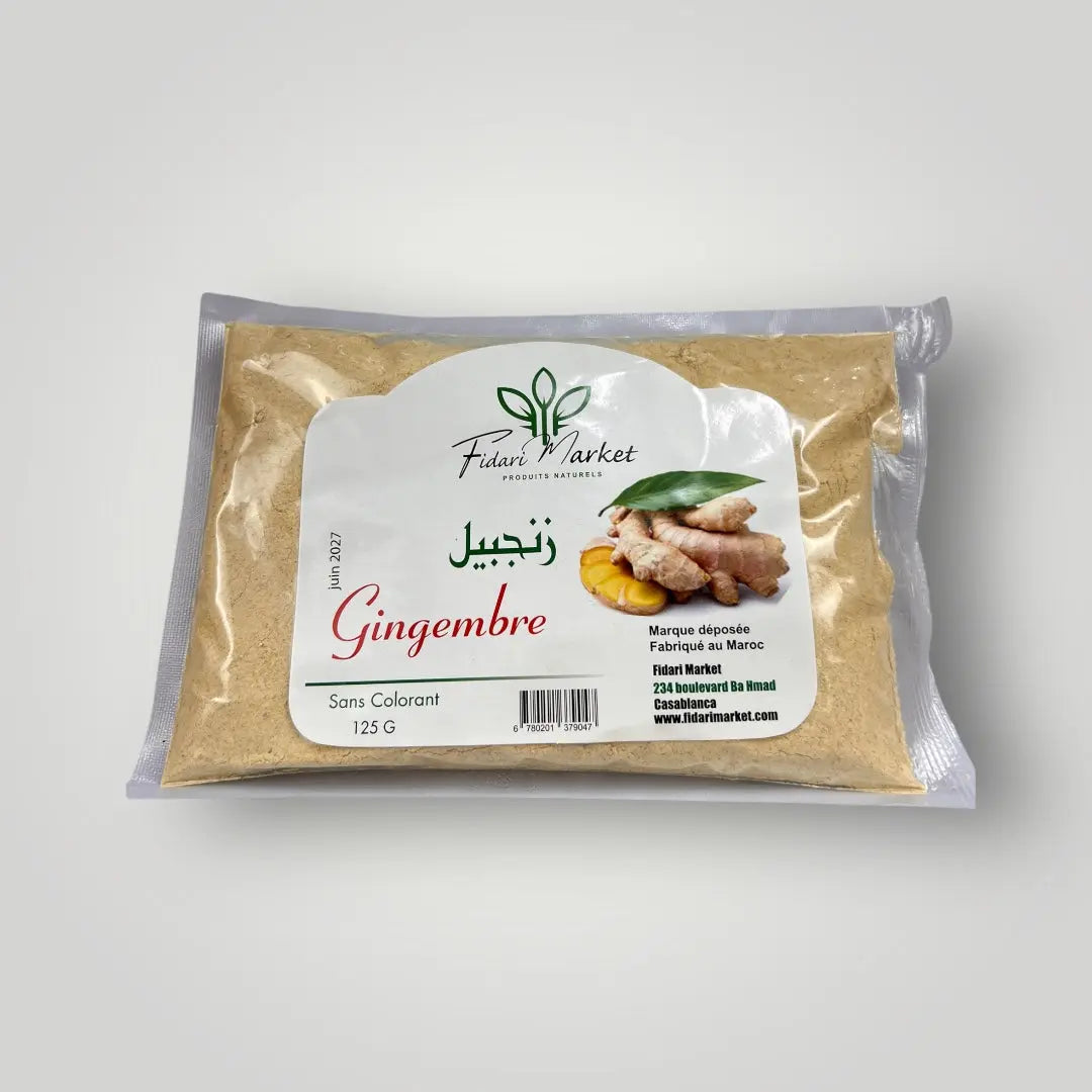 Gingembre 125g – 100% naturel marocain – Fidari Market Casablanca