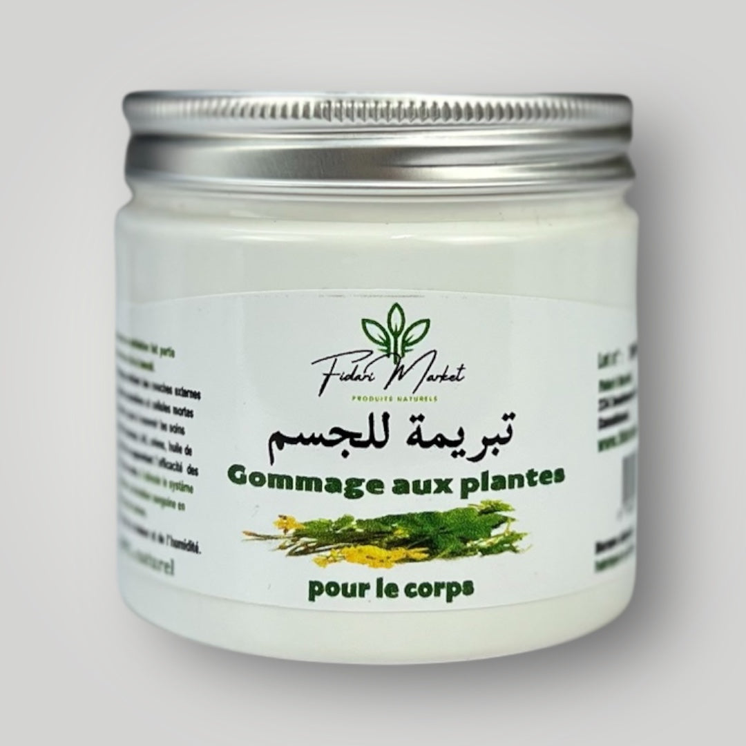 Gommage corps aux plantes – 100% naturel sans chimie Maroc – Fidari Market Casablanca