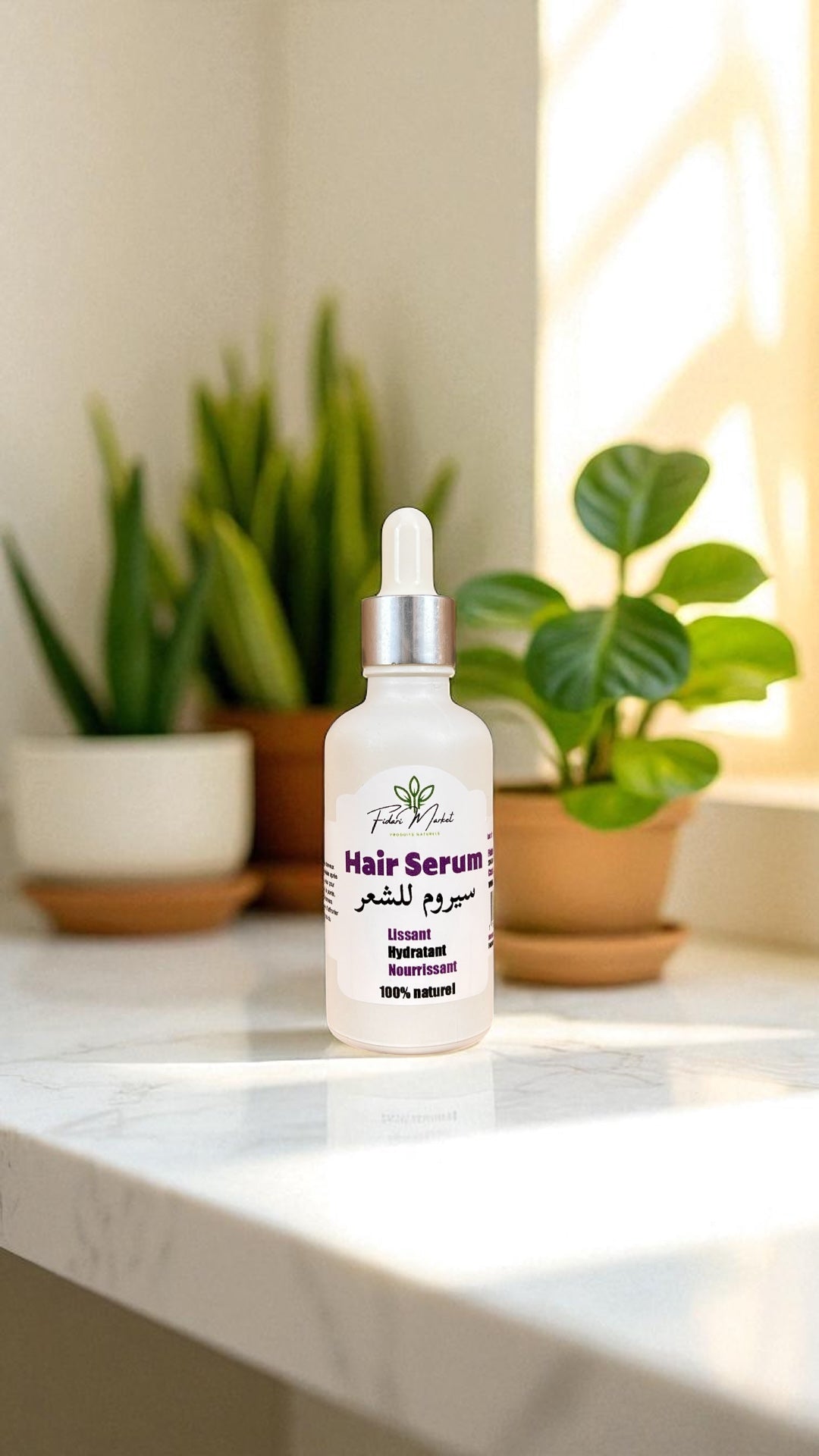 Hair Serum 50ml – 100% naturel sans chimie Maroc – Fidari Market Casablanca