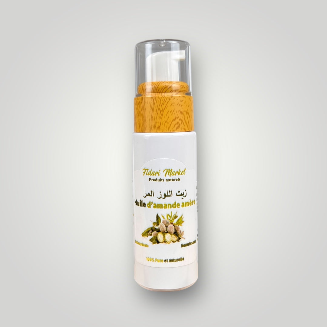 Huile d'amande amere 30ml – 100% naturel sans additifs chimiques – Fidari Market Casablanca