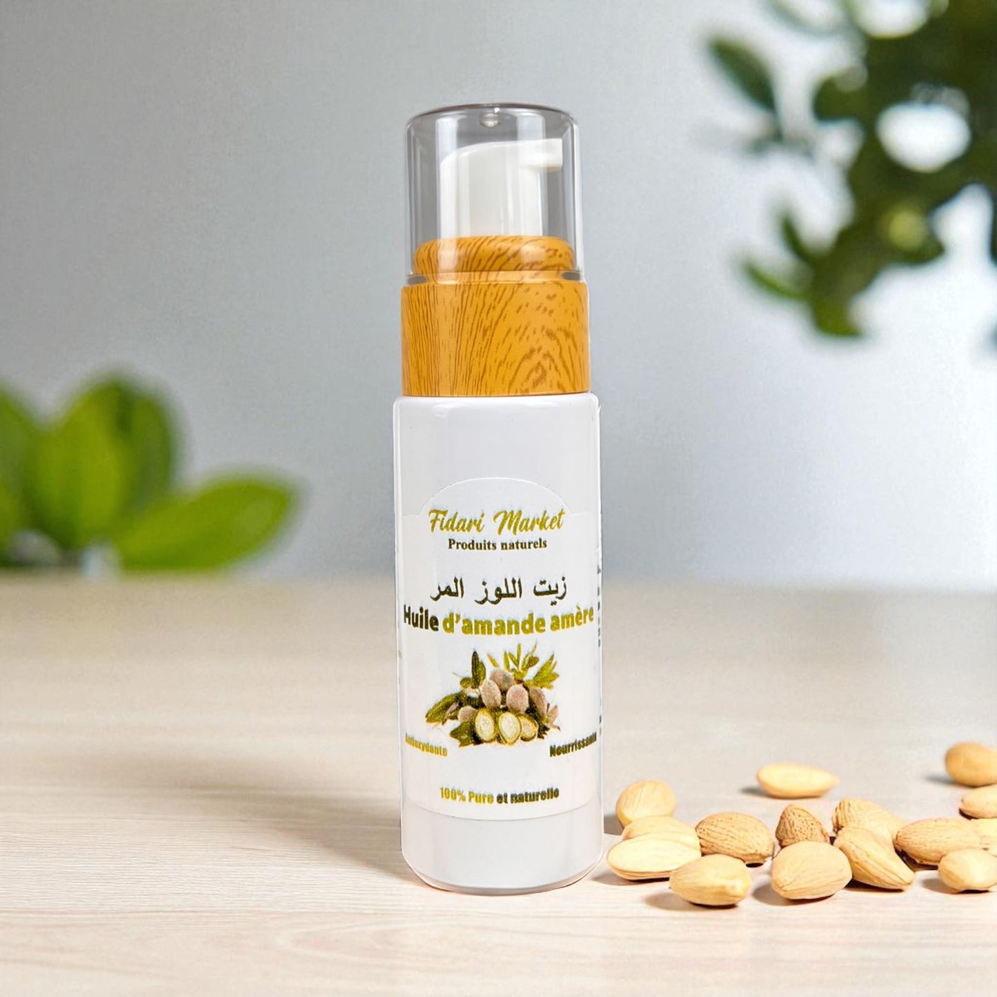 Huile d'amande amere 30ml – 100% naturel sans additifs chimiques – Fidari Market Casablanca