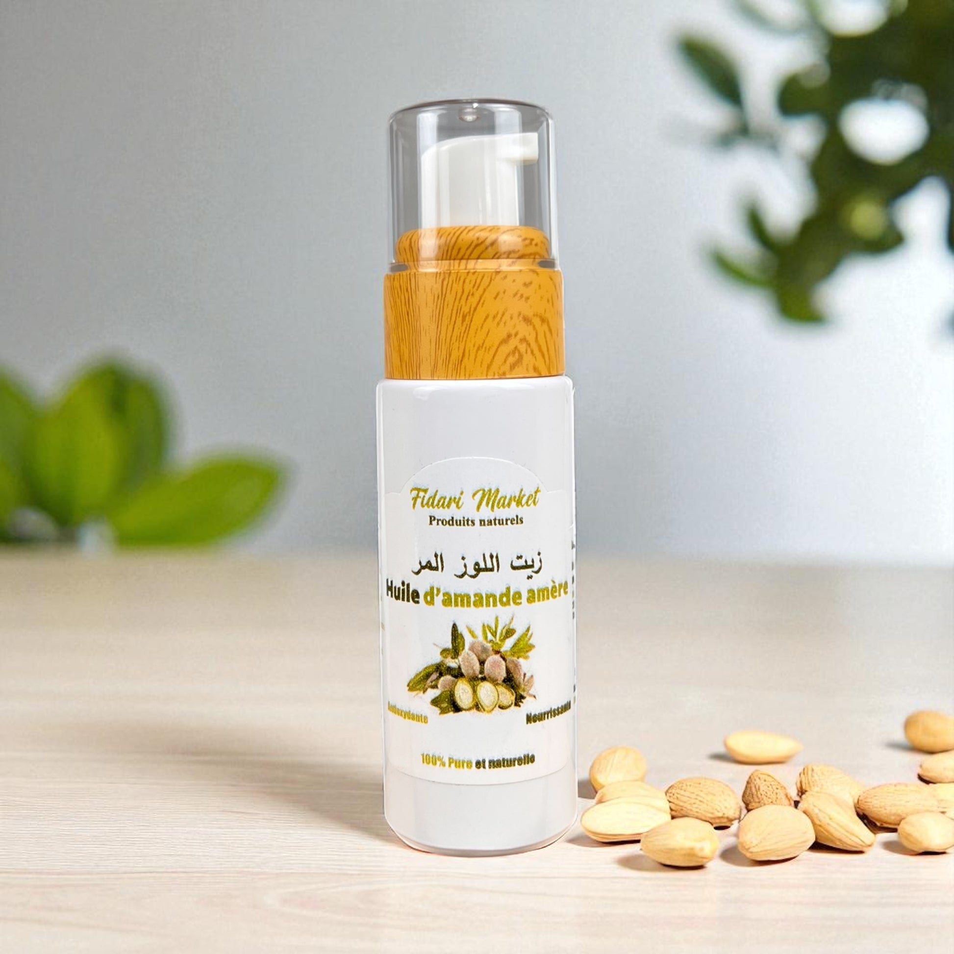 Huile d'amande amere 30ml – 100% naturel sans additifs chimiques – Fidari Market Casablanca