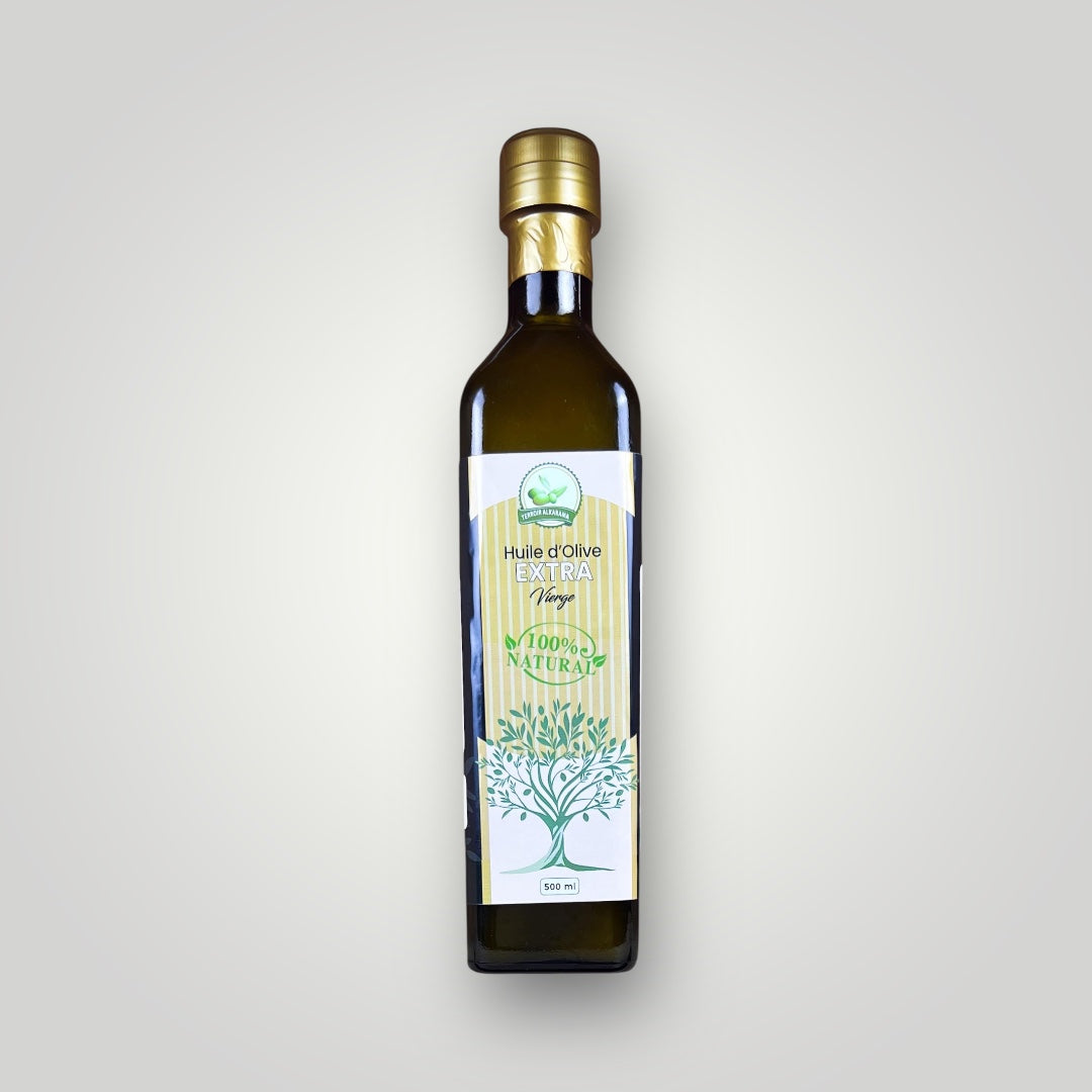 Huile d’olive extra vierge 500ml – 100% naturel marocain – Fidari Market Casablanca