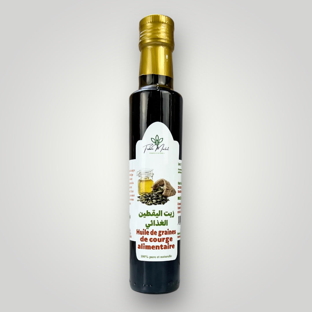 Huile de Graines de Courge Alimentaire 250ml – 100% naturel superfood – Fidari Market Casablanca