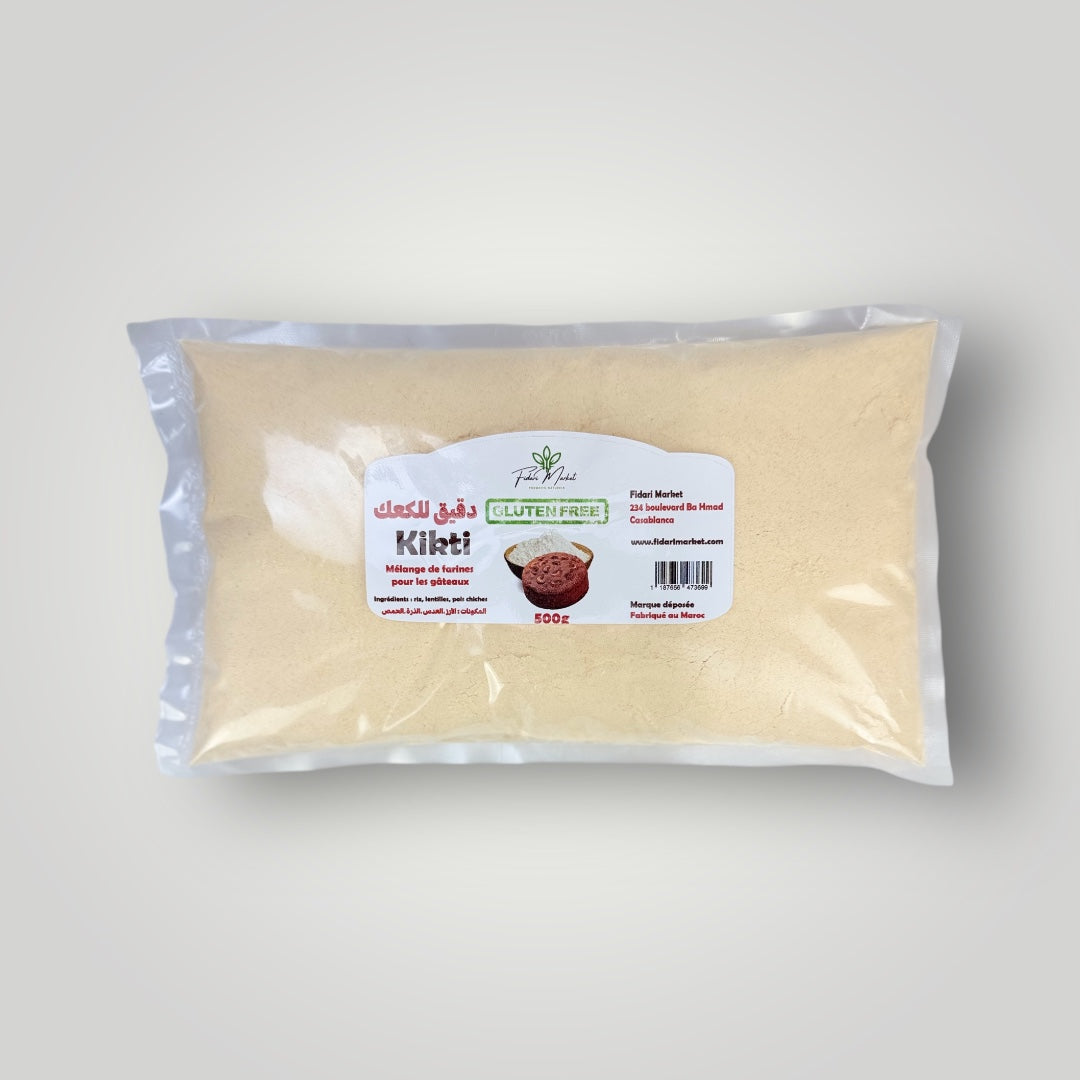 Kikti - Mélange de farines sans gluten pour gâteaux 500g – artisanal sans conservateurs – Fidari Market Casablanca