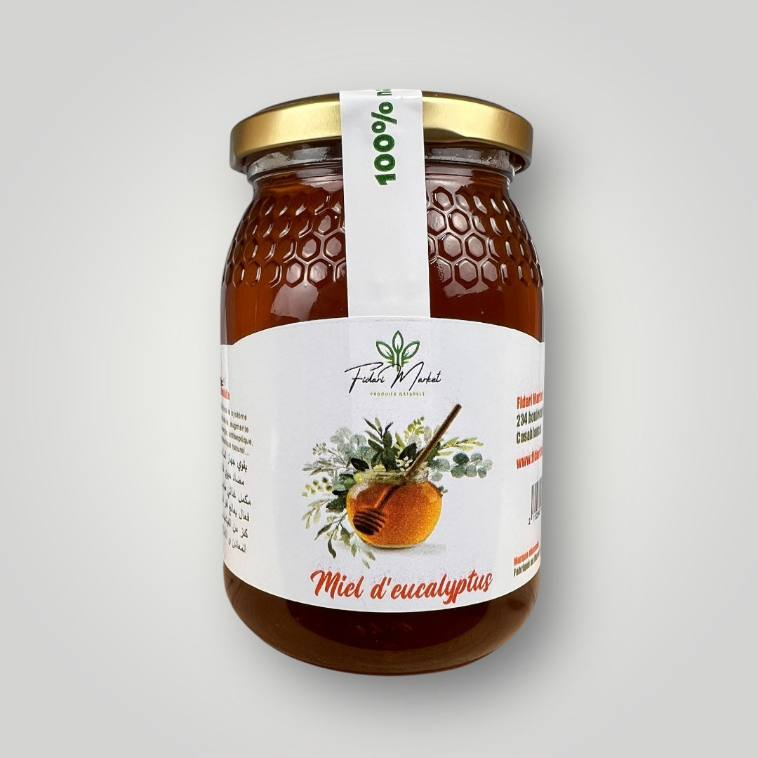 Miel d'eucalyptus 500g – pur naturel marocain sans additifs – Fidari Market Casablanca