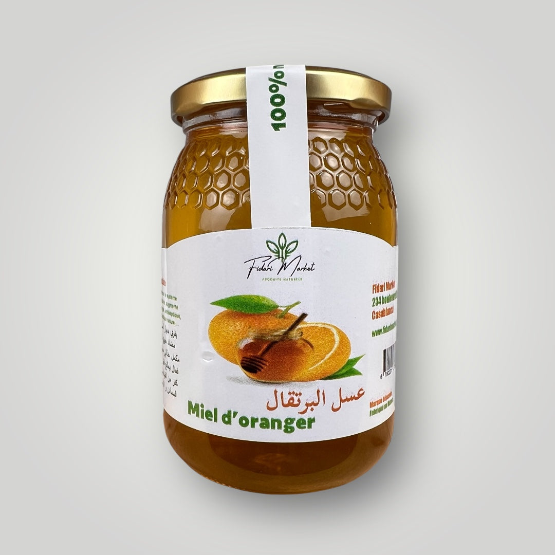 Miel d'oranger 500g – pur naturel marocain sans additifs – Fidari Market Casablanca